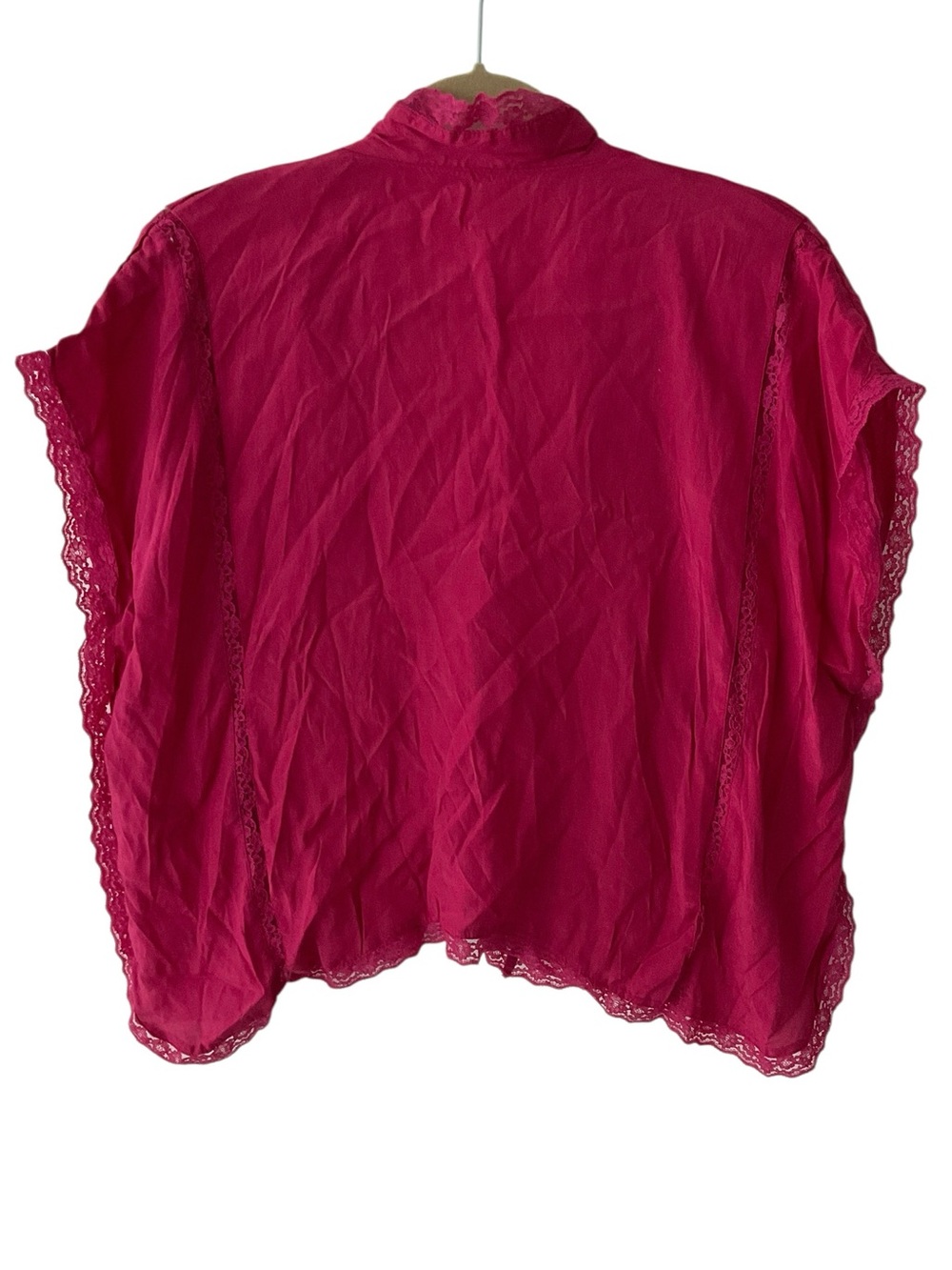 Free People Marigold Shine Lace V-Neck Button Front Top M - Picture 3 of 6